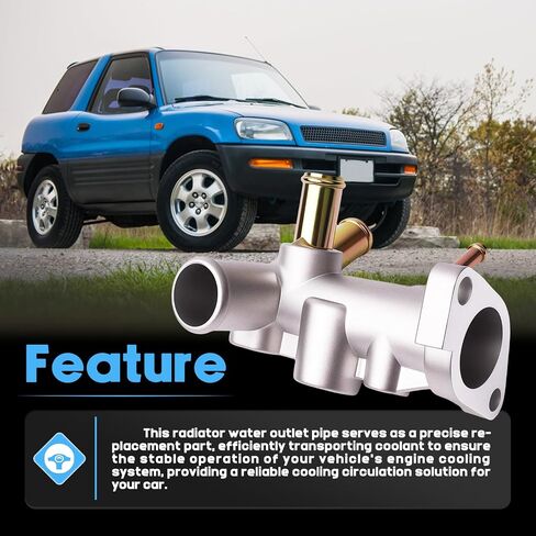أنبوب مخرج مياه مشعاع المحرك مناسب لـ 1996-1998 Toyota RAV4 مناسب لـ 1992-1996 Toyota Camry أنبوب إمداد المياه يستبدل 1633174170 16331-74170 in Kuwait