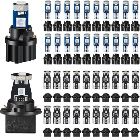 40 Pieces T5 T10 LED Bulbs Dash Lights with Twist Socket Instrument Dashboard LED Bulbs for Interior Car Lights Dashboard Instrument Panel Gauge Cluster Indicator Map Dome in Saudi Arabia