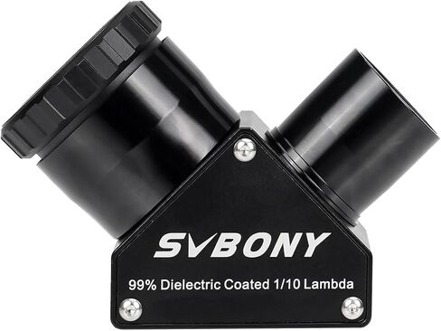 SVBONY SV223 مرآة قطرية 90 درجة، طلاء عازل عاكس بنسبة 99% صورة نجمة قطرية 2 بوصة مع محول 1.25 بوصة، محول قطري للتلسكوب الفلكي in Kuwait
