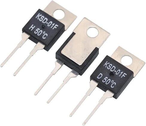KSD-01F Thermal Switch Temperature Sensor, 1.5A NC/NO, 50°C Thermostat Switch, Electronic Protection Component for Household Appliances (85C Normally Closed D) in Saudi Arabia