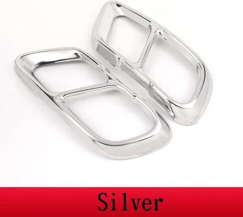 Fit For X5 X7 G05 G07 2019-2024 Stainless Steel Silver/Black Car Tail Pipes Exhaust Pipe Muffler Cover Stickers Car Accessories (Black1) in Saudi Arabia