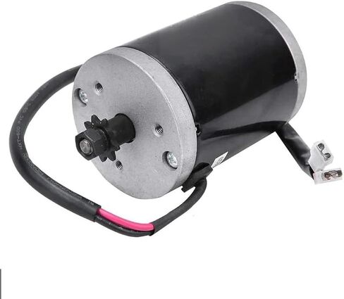 MY6812 High Speed DC Brush Motor with Belt Pulley, Black and Silver, Compact Electric Motor for DIY and Small Machinery Applications (24V 100W) in Saudi Arabia