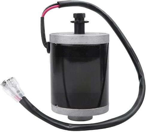 MY6812 High Speed DC Brush Motor with Belt Pulley, Black and Silver, Compact Electric Motor for DIY and Small Machinery Applications (24V 100W) in Saudi Arabia