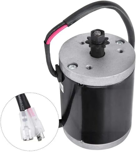 MY6812 High Speed DC Brush Motor with Belt Pulley, Black and Silver, Small Electric Motor for DIY Projects, Model MY6812 (24V 120W) in Saudi Arabia