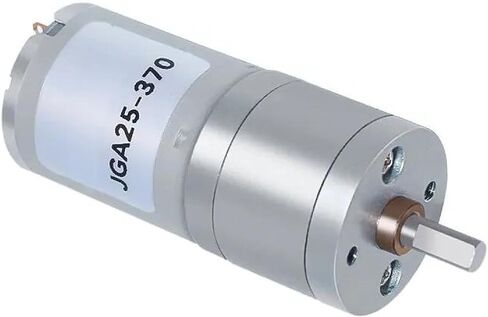 محرك تروس JGA25-370 DC، محرك صغير 6 فولت/12 فولت/24 فولت، مصمم بدقة عالية عزم الدوران، هيكل معدني فضي، تصميم مدمج مع تشغيل هادئ (1360 دورة في الدقيقة 24 فولت) in Saudi Arabia