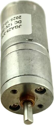 محرك تروس JGA25-370 DC، محرك صغير 6 فولت/12 فولت/24 فولت، مصمم بدقة عالية عزم الدوران، هيكل معدني فضي، تصميم مدمج مع تشغيل هادئ (1360 دورة في الدقيقة 24 فولت) in Saudi Arabia