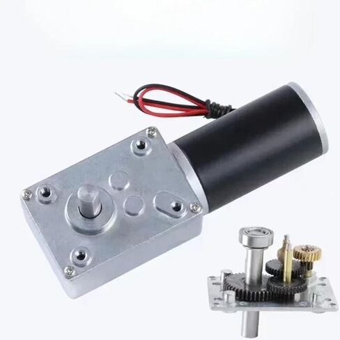 5840-31ZY Worm Geared Motor, High Torque 70kg.cm, DC 12V/24V, 8mm D Shaft, Brushless, 5W Power, Multiple Speed Options (12RPM 24V) in Saudi Arabia
