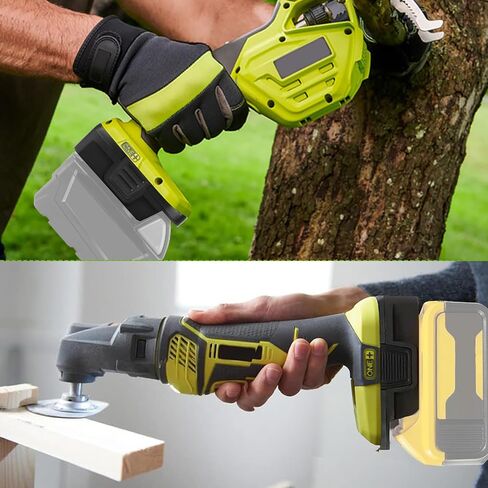 ZLWAWAOL 2 Pack DM18RL محول بطارية محول مع مقبس USB ونوع C متوافق مع بطارية Dewalt 20V Li-Ion تتحول إلى بطارية Ryobi 18V P108 ABP1801 in Kuwait