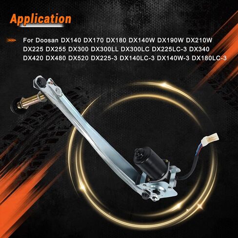 Wiper Motor 300512-00010 538-00011 Windshield Wiper Motor for Doosan DX140 DX170 DX180 DX140W DX190W DX210W DX225 DX255 DX300 DX300LL DX300LC DX225LC-3 DX340 DX420 DX480 DX520 DX225-3 in Saudi Arabia