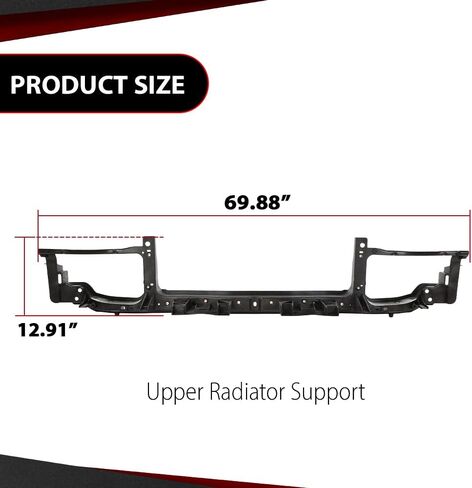 دعم الرادياتير العلوي متوافق مع دودج تشارجر R/T Road & Track 2011؛ فيت دودج تشارجر SRT8 2012-2014 68142202AA، CH1225235 أسود in Kuwait