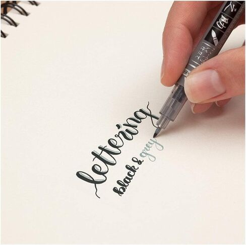 Tombow 82038 Fudenosuke Brush Pen, Soft and Hard Tip Fudenosuke Brush Pen for Calligraphy and Art Drawings in Saudi Arabia