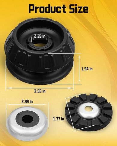 Front Strut Shock Mount Set with Bearing Fit For Scion xD 1.8L 2008-2014, Fit For Toyota Yaris 1.5L 2006-2017, Fit For Toyota Prius C 1.5L 2012-2019 Replace 48609-52100 48609 52100 4860952100, 2Pcs in Saudi Arabia