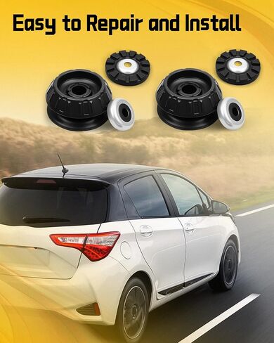 Front Strut Shock Mount Set with Bearing Fit For Scion xD 1.8L 2008-2014, Fit For Toyota Yaris 1.5L 2006-2017, Fit For Toyota Prius C 1.5L 2012-2019 Replace 48609-52100 48609 52100 4860952100, 2Pcs in Saudi Arabia
