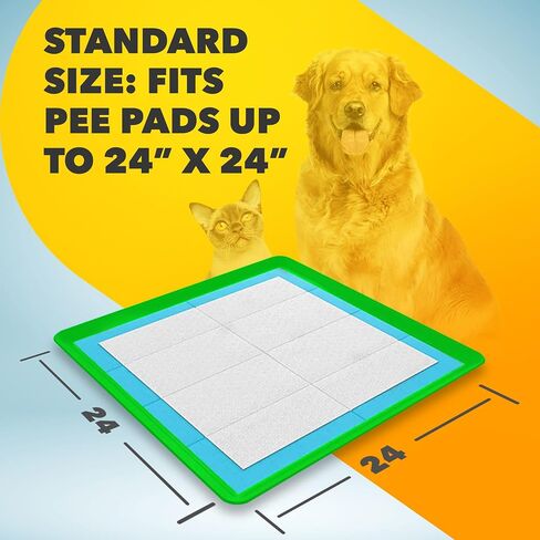 Skywin Dog Puppy Pad Holder Tray - 2 Pack for 24x24 Inches Training Pads - Silicone Wee Wee Pad Holder, No Spill Pee Pad Holder for Dogs, Easy to Clean and Store (Grey) in Saudi Arabia