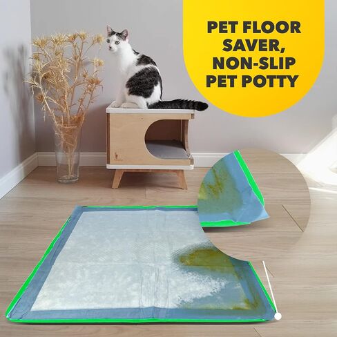Skywin Dog Puppy Pad Holder Tray - 2 Pack for 24x24 Inches Training Pads - Silicone Wee Wee Pad Holder, No Spill Pee Pad Holder for Dogs, Easy to Clean and Store (Grey) in Saudi Arabia