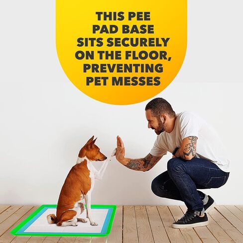 Skywin Dog Puppy Pad Holder Tray - 2 Pack for 24x24 Inches Training Pads - Silicone Wee Wee Pad Holder, No Spill Pee Pad Holder for Dogs, Easy to Clean and Store (Grey) in Saudi Arabia