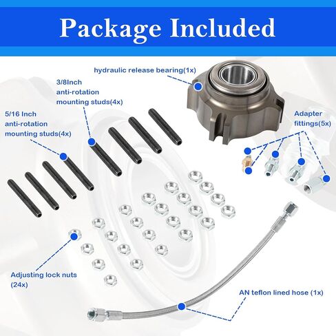 مناسب لمجموعة محامل الإصدار الهيدروليكي من Chevy Clutch 91605135 مع خرطوم مبطن بالتفلون، متوافق مع ناقل الحركة اليدوي 3 و4 سرعات لسيارة شيفروليه وBOP وGMC in Saudi Arabia
