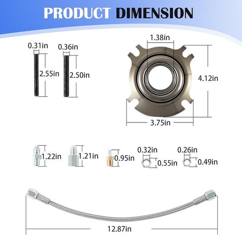مناسب لمجموعة محامل الإصدار الهيدروليكي من Chevy Clutch 91605135 مع خرطوم مبطن بالتفلون، متوافق مع ناقل الحركة اليدوي 3 و4 سرعات لسيارة شيفروليه وBOP وGMC in Saudi Arabia
