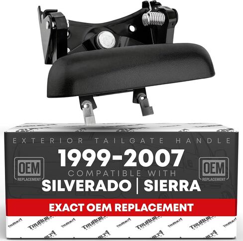 Tailgate Handle Bezel Trim - Compatible with 1999-2007 Chevrolet Silverado 1500, Silverado 2500, 01-07 Silverado 3500; 99-07 GMC Sierra 1500, Sierra 2500, 01-07 Sierra 3500 - Black - OEM 15228539 in Saudi Arabia