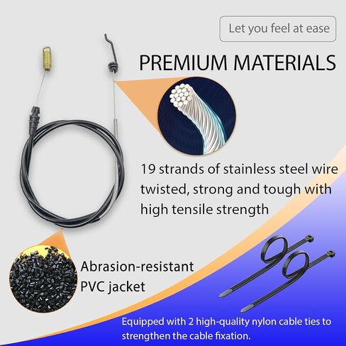 127-6867 Traction Cable and 133-1998 Brake Cable Replacement for Toro 30" TimeMaster Models 20199, 20200, 20975, 20976, 20977, 20978, 21199, 21199HD, 21200, 21810, 21811 Lawn Mower Parts in Saudi Arabia