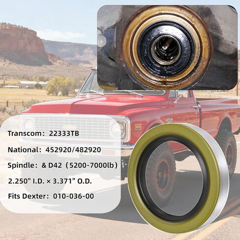 (4 قطع) 22333TB سدادات شحم الشفاه المزدوجة - (2.250 بوصة × 3.371 بوصة) | يناسب محاور المقطورة 5200-7000 رطل وأعمدة دوران D42 | يستبدل Dexter 10-36، Transcom 22333TB، National 452920/482920 + المزيد in Kuwait