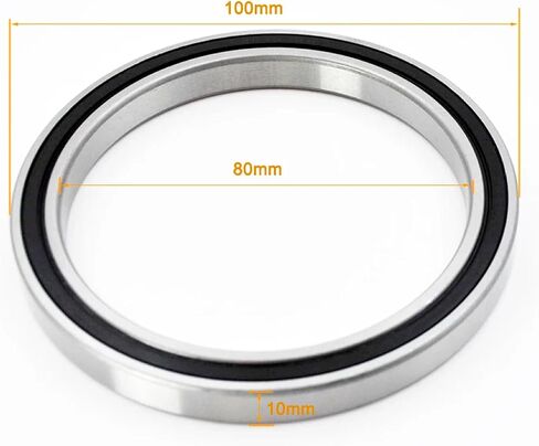 Premium Deep Groove Ball Bearings, Chrome Steel Construction, Double Rubber Sealed, Grease Lubricated, 2 Piece Set (6815-2RS 75X95X10mm) in Kuwait