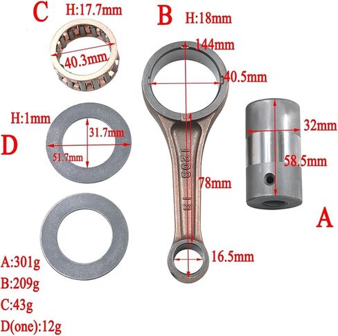 قطع غيار الدراجات النارية طقم قضيب توصيل مناسب لـ Kawasaki KLX250 1992-2017 KLX300 1996-2007 13101-1253 KLX 250 300 in Kuwait
