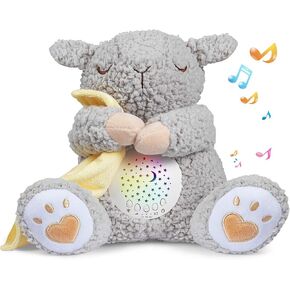 BEREST Baby Sleep Soother Sleepy Sheep, Mom's Heartbeat Lullabies & Shusher Baby Sound Machine, Nursery Decor Night Light Projector, Toddler Crib Sleeping Aid, Baby Shower Gifts Portable Sheep in Kuwait
