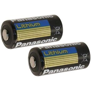 Panasonic BAT002 x 2 CR123A Lithium 3V Photo Lithium Batteries, 0.67" Dia x 1.36" H (17.0 mm x 34.5 mm), Black, Gold, Blue (Pack of 2) in Saudi Arabia