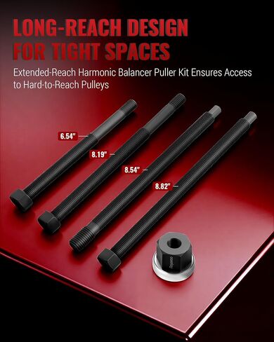 Harmonic Balancer Installer Set, Long Reach Crank Pulley Underdrive Pulley Damper Installation Tool Kit for Balancer Pulleys in Saudi Arabia