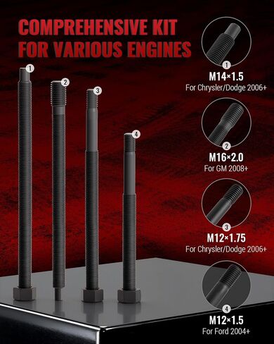 Harmonic Balancer Installer Set, Long Reach Crank Pulley Underdrive Pulley Damper Installation Tool Kit for Balancer Pulleys in Saudi Arabia