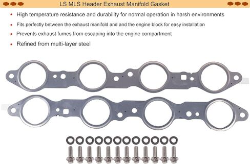12617944 حشية ومسامير عادم متعددة، متوافقة مع LS1 LS2 LS3 LS6 LQ4 LQ9; جنرال موتورز طوقا الضواحي، يستبدل #12617944 12600530 12620947 12558573؛ 4.8L 5.3L 5.7L 6.0L 6.2L in Kuwait