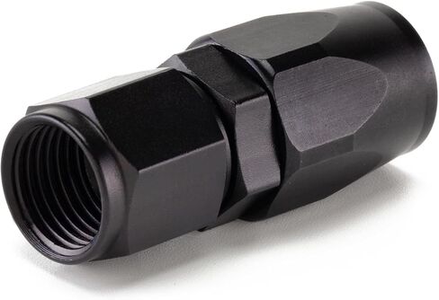6AN Straight Swivel Hose End Fitting for CPE Braided Fuel Oil Gas Line, Hose End 6 AN Fittings Aluminum Black(2 pcs) in Saudi Arabia