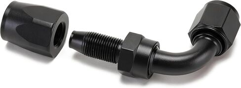 6AN Swivel Hose End Fitting for CPE Braided Fuel Oil Gas Line, Hose End 6 AN Fittings Aluminum - 90 Degree (2 pcs) in Kuwait