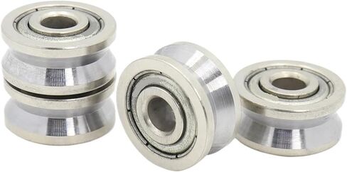 Internal Aperture 3mm 4mm 5mm 6mm Non-Standard Groove Roller Pulley Wheel Bearings Guide Track Rlooer Bearing(5x19x6mm U2-1) in Saudi Arabia