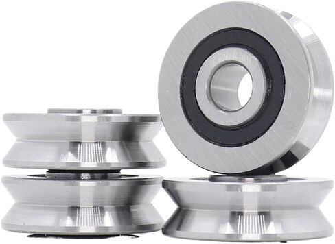 Internal Aperture 10mm 10 * 37 * 12 * 14 mm Pulley Wheel Bearings Guide Track Roller Bearing(10x30x8mm V3-1.5) in Kuwait