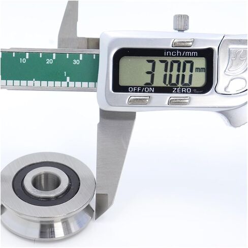 Internal Aperture 10mm 10 * 37 * 12 * 14 mm Pulley Wheel Bearings Guide Track Roller Bearing(10x30x8mm V3-1.5) in Kuwait