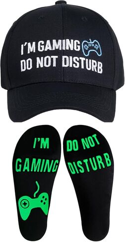 Gamer Gifts,Socks Beanie Hat Baseball Cap, Valentines Day Gifts for Teen Boys Men Teenagers Kids Him in Kuwait