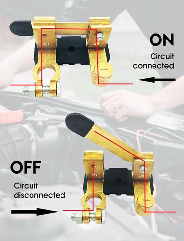 مفتاح فصل البطارية السريع 12 فولت 24 فولت - مفتاح قتل بطارية شفرة سكين 250 أمبير للسيارة البحرية RV التقاطات والقوارب ATV، مفتاح إيقاف بطاريات البريد العلوي، مفاتيح إيقاف عزل الطاقة (سلبية، عمودية) in Kuwait