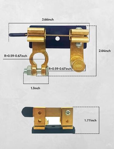 مفتاح فصل البطارية السريع 12 فولت 24 فولت - مفتاح قتل بطارية شفرة سكين 250 أمبير للسيارة البحرية RV التقاطات والقوارب ATV، مفتاح إيقاف بطاريات البريد العلوي، مفاتيح إيقاف عزل الطاقة (سلبية، عمودية) in Kuwait