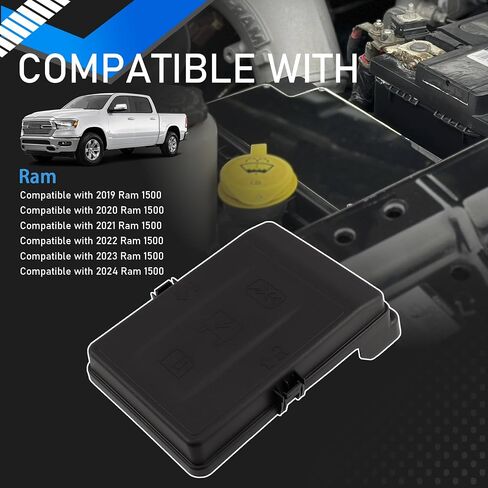 68465573AA Fuse Box Cover Compatible with 2019-2024 Ram 1500 Replaces 68399852AB 68399852AA in Saudi Arabia