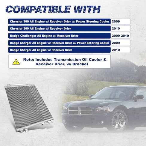 Air Conditioning A/C Condenser Compatible with Chrysler 300 / Dodge Challenger Charger # 3897, CN3897PFXC, 68050127AB, 68050132AA, CH3030241 in Saudi Arabia