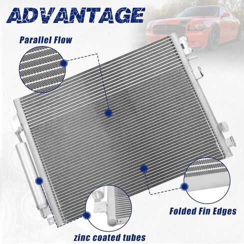 Air Conditioning A/C Condenser Compatible with Chrysler 300 / Dodge Challenger Charger # 3897, CN3897PFXC, 68050127AB, 68050132AA, CH3030241 in Saudi Arabia