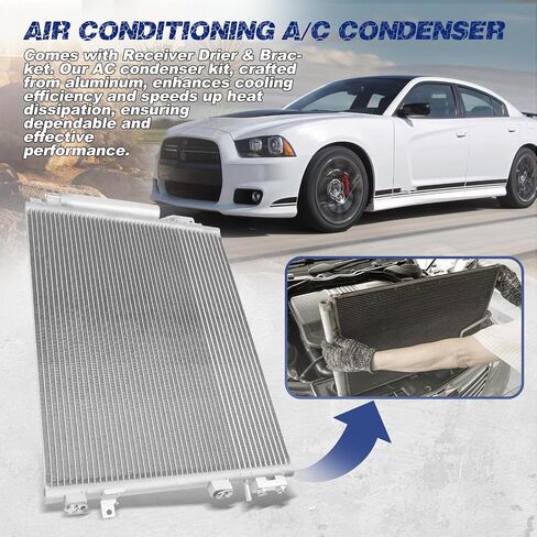 Air Conditioning A/C Condenser Compatible with Chrysler 300 / Dodge Challenger Charger # 3897, CN3897PFXC, 68050127AB, 68050132AA, CH3030241 in Saudi Arabia