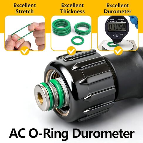 485 PCS Metric AC O Ring Kit - Automotive A/C System Seal Kit Compatible with R12 and R134a Refrigerants for Car AC Compressor, Condenser & Air Conditioning Lines (Green) in Kuwait