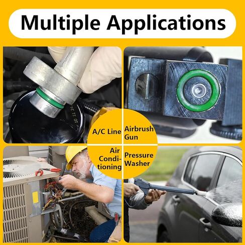 485 PCS Metric AC O Ring Kit - Automotive A/C System Seal Kit Compatible with R12 and R134a Refrigerants for Car AC Compressor, Condenser & Air Conditioning Lines (Green) in Kuwait