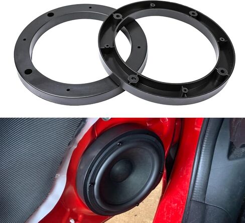 Hovom 2PCS Car Speaker Spacers, 6.5" Plastic Speaker Spacer Rings, 6.5 Inch Car Door Speakers Mounting Ring Spacer Adapter, Round Subwoofer Loudspeaker Spacers for Cars SUVs Trucks (6.5 Inch) in Saudi Arabia