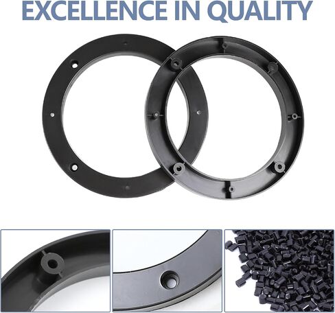 Hovom 2PCS Car Speaker Spacers, 6.5" Plastic Speaker Spacer Rings, 6.5 Inch Car Door Speakers Mounting Ring Spacer Adapter, Round Subwoofer Loudspeaker Spacers for Cars SUVs Trucks (6.5 Inch) in Saudi Arabia
