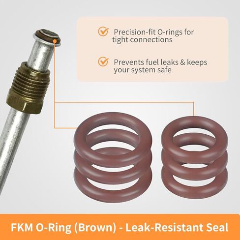 24 حزمة FKM خط الوقود O Ring Kit، متوافق مع 800 013 توصيل سريع، يناسب موصلات 5/16 بوصة و3/8 بوصة، يستبدل 217 452,22514722,22516256، حلقات خط الوقود O لهارلي ديفيدسون والسيارات والقوارب والمحركات الصغيرة in Kuwait