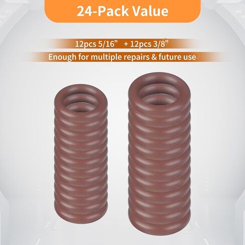 24 حزمة FKM خط الوقود O Ring Kit، متوافق مع 800 013 توصيل سريع، يناسب موصلات 5/16 بوصة و3/8 بوصة، يستبدل 217 452,22514722,22516256، حلقات خط الوقود O لهارلي ديفيدسون والسيارات والقوارب والمحركات الصغيرة in Kuwait